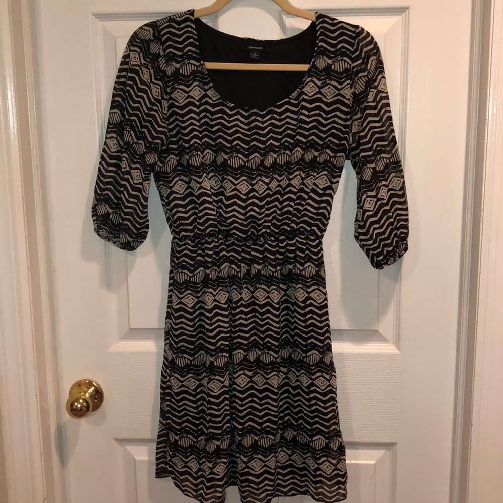 Black Patterned Dress